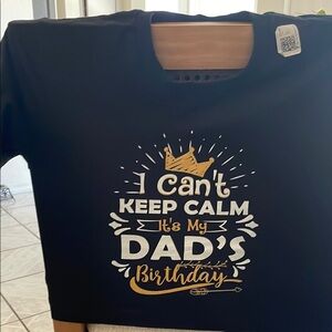 Black and Gold Kids Shirt - Keep Calm Dad's Birthday